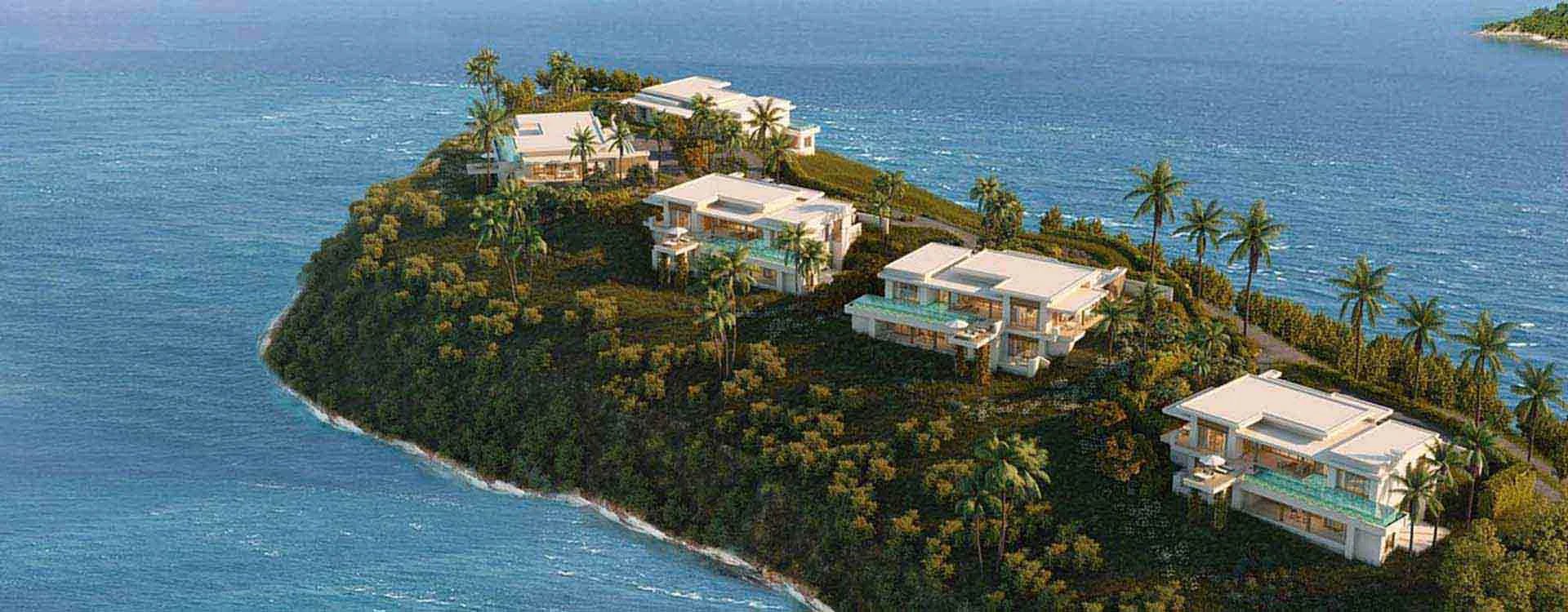 The aerial view of Six Senses La Sagesse