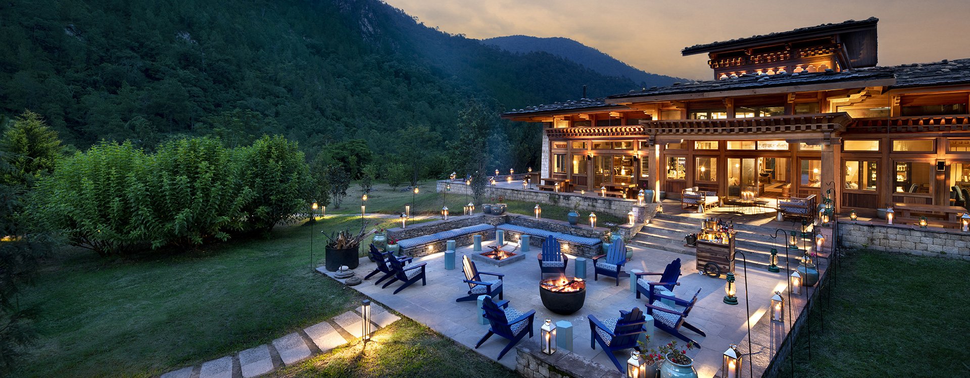 Fire Pit Area in andBeyond Punakha, Bhutan