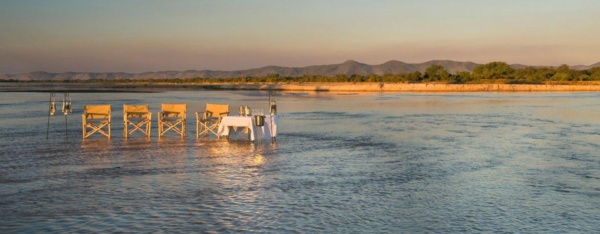 Kapamba Bushcamp_Table on the water