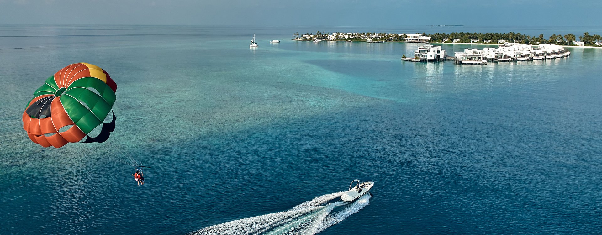 Parasailing to the property