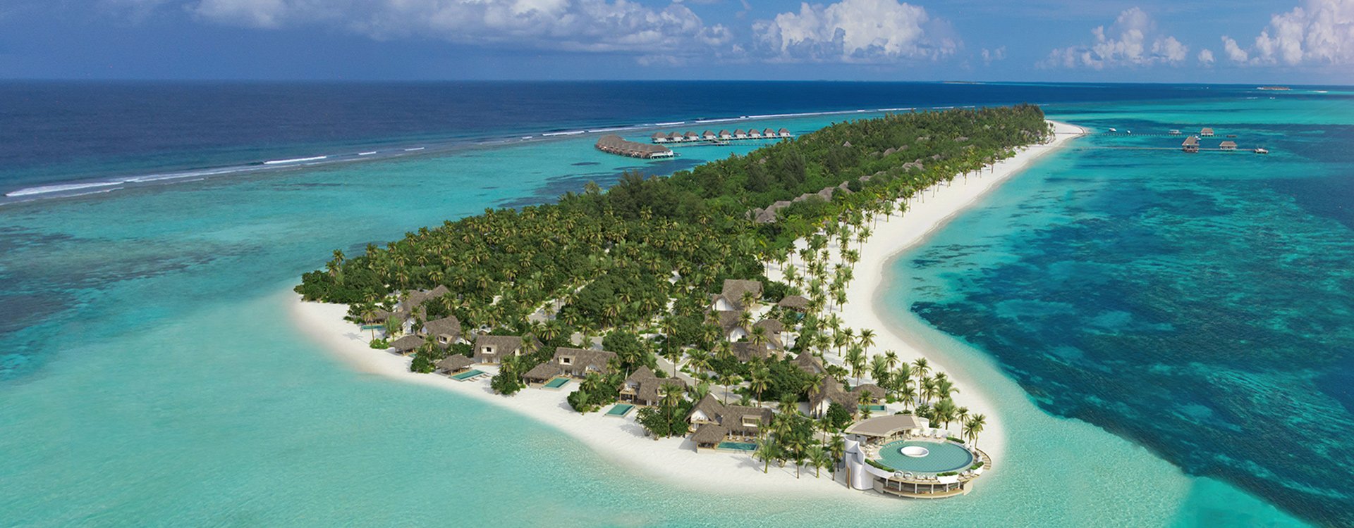 Aerial of Six Senses Kanuhura, the Maldives