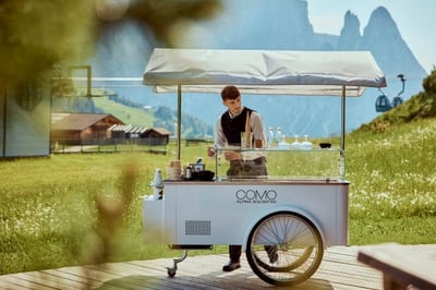 Exterior food cart at COMO Alpina Dolomites.