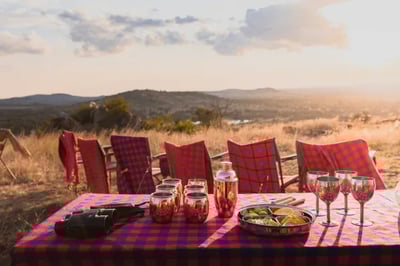 Sundowners at Enasoit Camp, Kenya