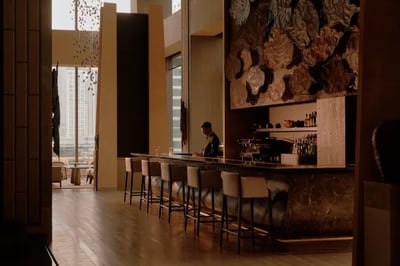 Chic bar at Aman Nai Lert Bangkok luxury hotels thailand