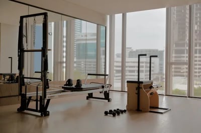 Pilates studio at Aman Nai Lert Bangkok luxury hotel Thailand