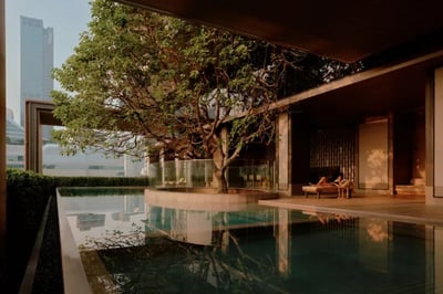 Private pool and terrace at Aman Nai Lert Bangkok luxury hotels thailand