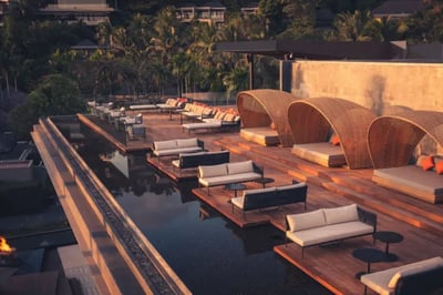 Chic pool terrace at Anantara Layan, Phuket