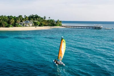 Windsurfing at Banwa Private Island
