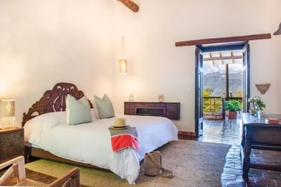 bedroom of luxury villa colombia