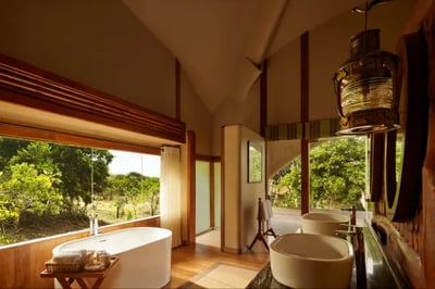 Bathroom at Uga Chena Huts, Sri Lanka