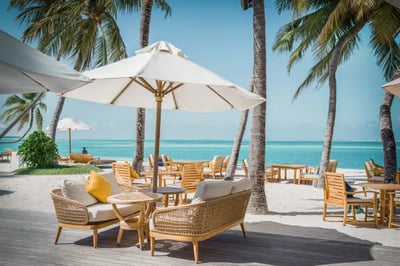 Beachside dining at Conrad Maldives Rangali Island