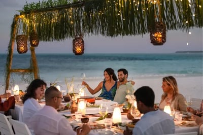 Private beach dining Conrad Maldives Rangali Island