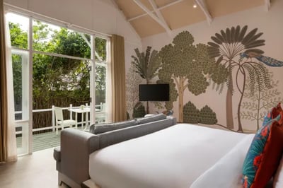 Bedroom at Uga Jungle Beach in Sri Lanka