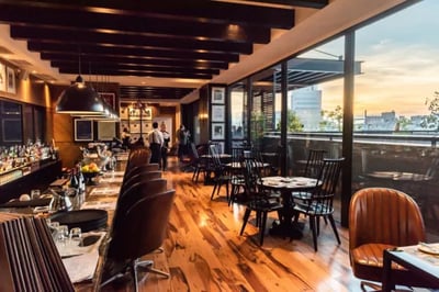 Rooftop restaurant at Singular Santiago