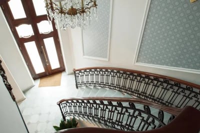 Staircase at Alma Historica Boutique Hotel
