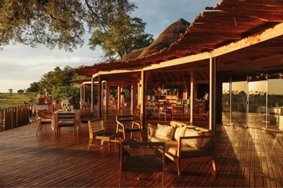 Sunny deck at Tawana Botswana Luxury Lodge