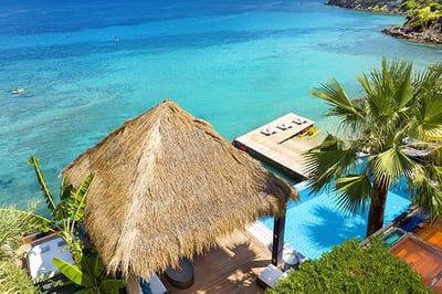 Villa view from the top at Porto Zante, Greece