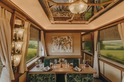 Drinks at Britanic Explorer, Belmond Train