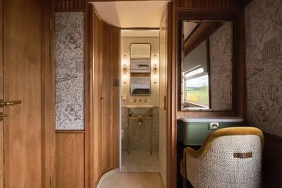 Bathroom in the Britanic Explorer, Belmond Train