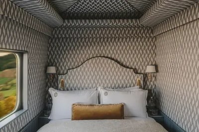 Bed in the Britanic Explorer, Belmond Train