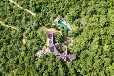 Aerial image of Cottars Bush Villa