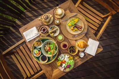 Dining at Namia River Retreat