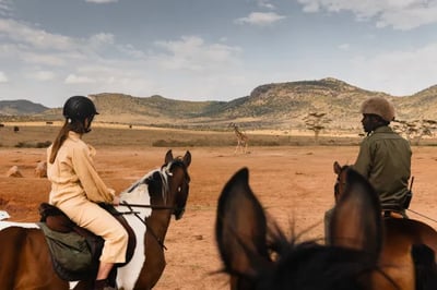 Horse riding at Enasoit Camp, Kenya