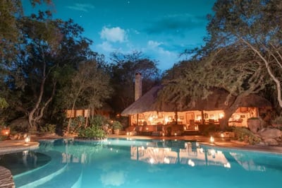 Pool at night at Enasoit Camp, Kenya