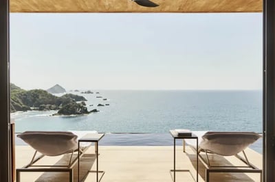 Ocean view room at Four Seasons Tamarindo, Pacific Coast Mexico