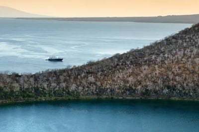 The &Beyond Galapagos Explorer Ecuador over the island