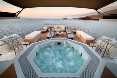 Jacuzzi aboard the &Beyond Galapagos Explorer Ecuador
