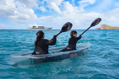 Canoeing with the Galapagos Tribute Yacht, Ecuador