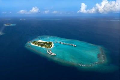 Aerial view of Heritance Aarah Maldives