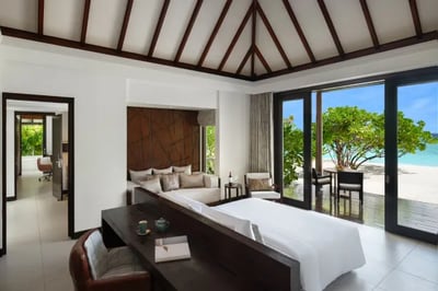 Beach front room at Heritance Aarah Maldives