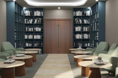 Library on the Hermes Mega Catamaran Galapagos