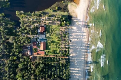 Aerial image of Kalkudah Beach House Sri Lanka