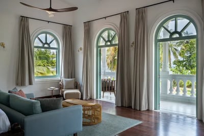 Tropical suite lonuge at Kalkudah Beach House Sri Lanka