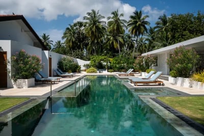 Stunning emerald pool at Kalkudah Beach House Sri Lanka