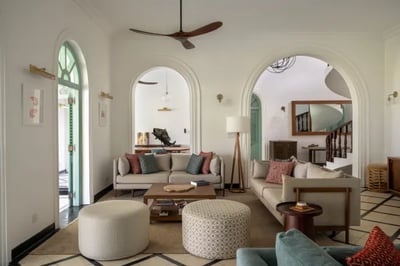 Large villa living space at Kalkudah Beach House Sri Lanka