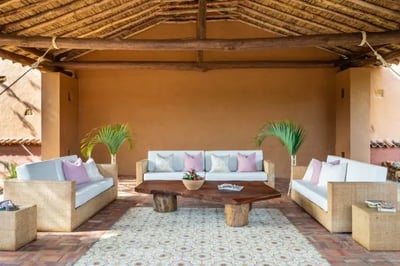 airy terrace in luxury villa colombia