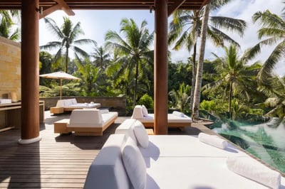 Pool area at COMO Uma Shambhala Estate