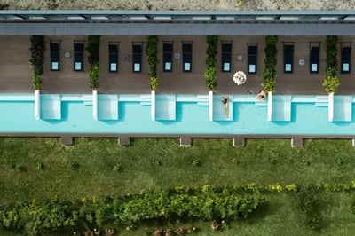 Aerial image of pool at Octant Furnas Azores