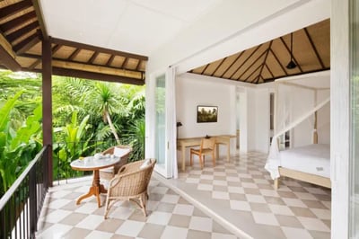 Bedroom terrace at COMO Uma Ubud Bali
