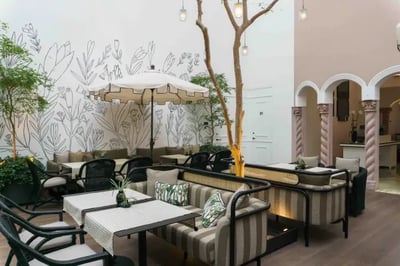 The inhouse restaurant at Casa Polanco