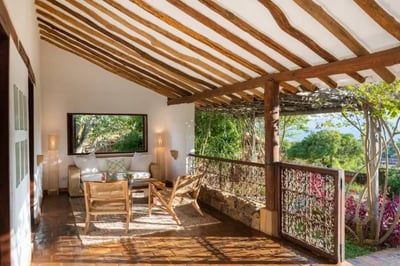 sunny outdoor terrace in colombia