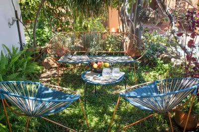 garden terrace in luxury villa colombia
