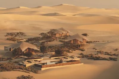 Pavilions in the desert at The Malkai Oman