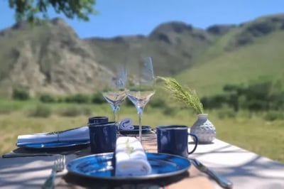 Outdoor dining at Mandala Heartland Mongolia