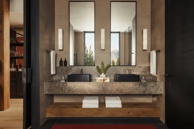 Bathroom at One & Only Moonlight Basin, Montana, USA