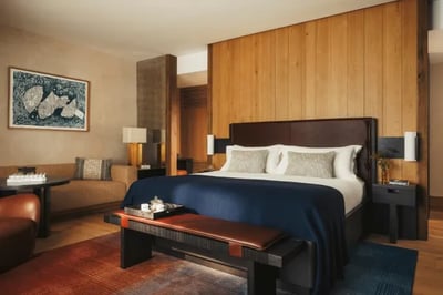 Bedroom at One & Only Moonlight Basin, Montana, USA